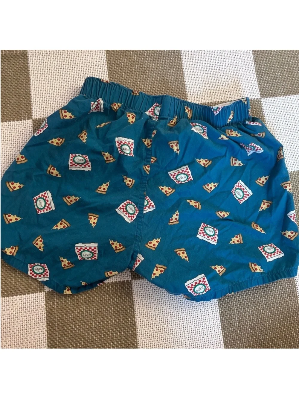 J. Crew Light Blue Cotton Novelty Pizza Print Shorts